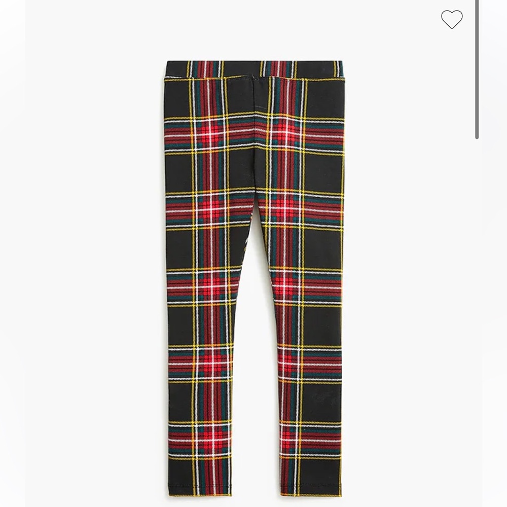 Girls' tartan leggings